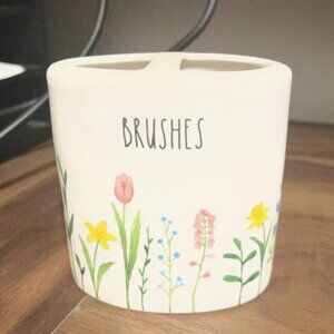 Rae Dunn Floral Brushes Toothbrush Holder